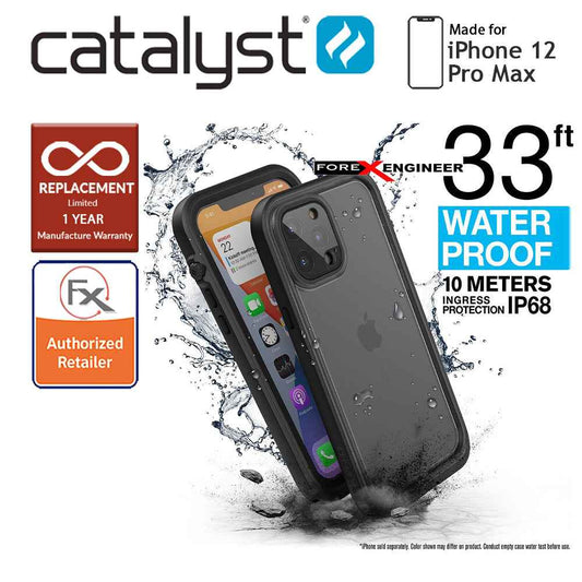 Catalyst Waterproof Case for iPhone 12 Pro Max 6.7" 5G - Stealth Black (Barcode : 840625111152)