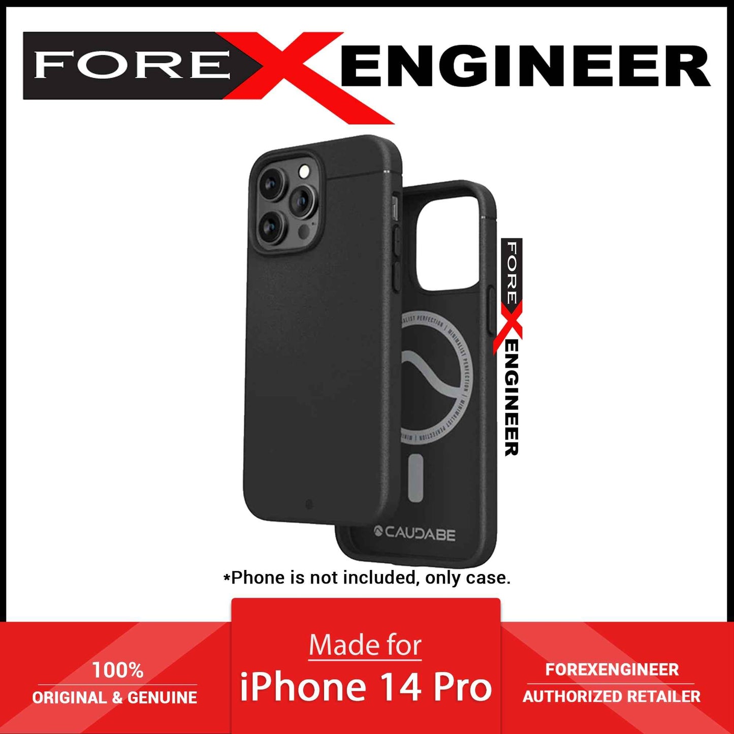 Caudabe Sheath for iPhone 14 Pro (MAGSAFE version) - Black