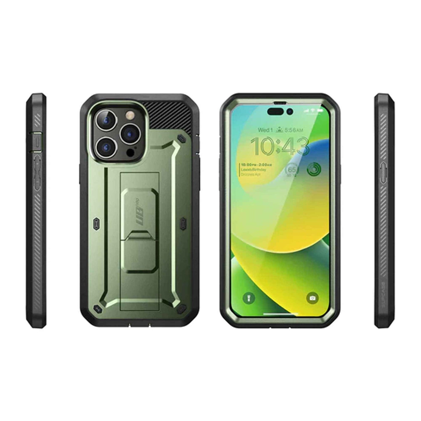 Supcase Unicorn Beetle UB PRO for iPhone 14 Plus - Rugged Case with Built-In Screen Protector - Dark Green