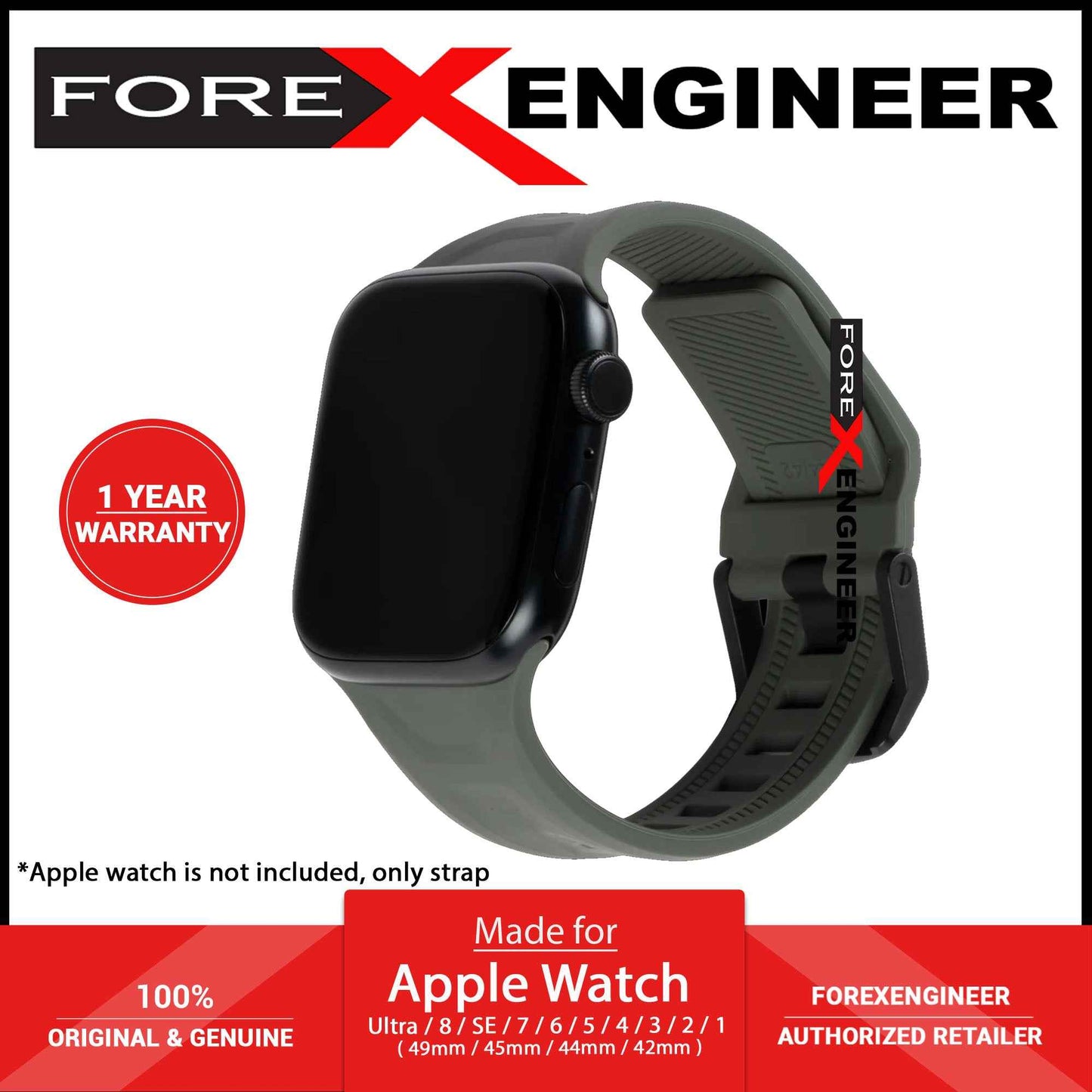 UAG Scout Strap 2022 Apple Watch Ultra 49mm - 45mm - 44mm - 42mm - Foliage Green