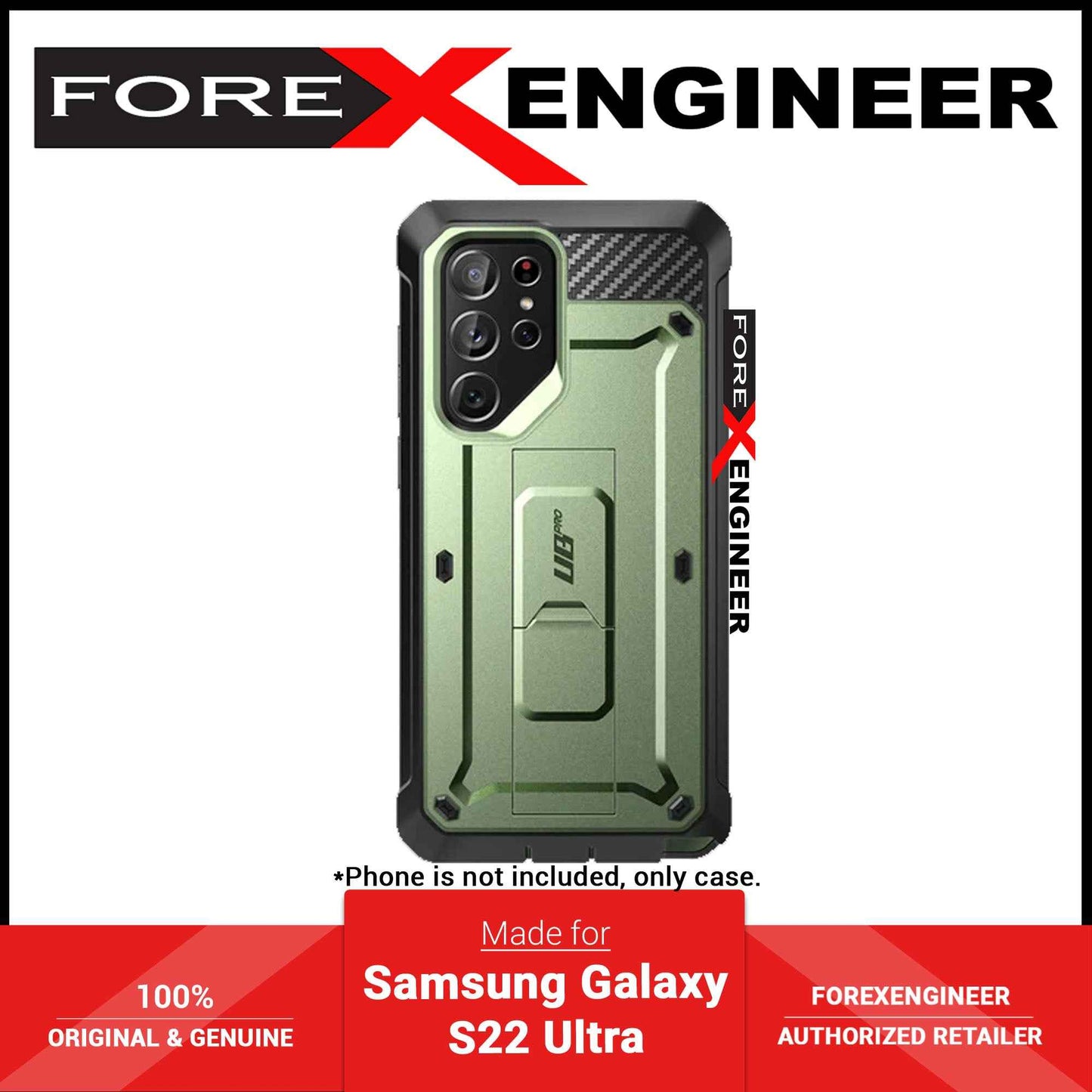 Supcase Unicorn Beetle Pro Rugged Case for Samsung Galaxy S22 Ultra - Dark Green