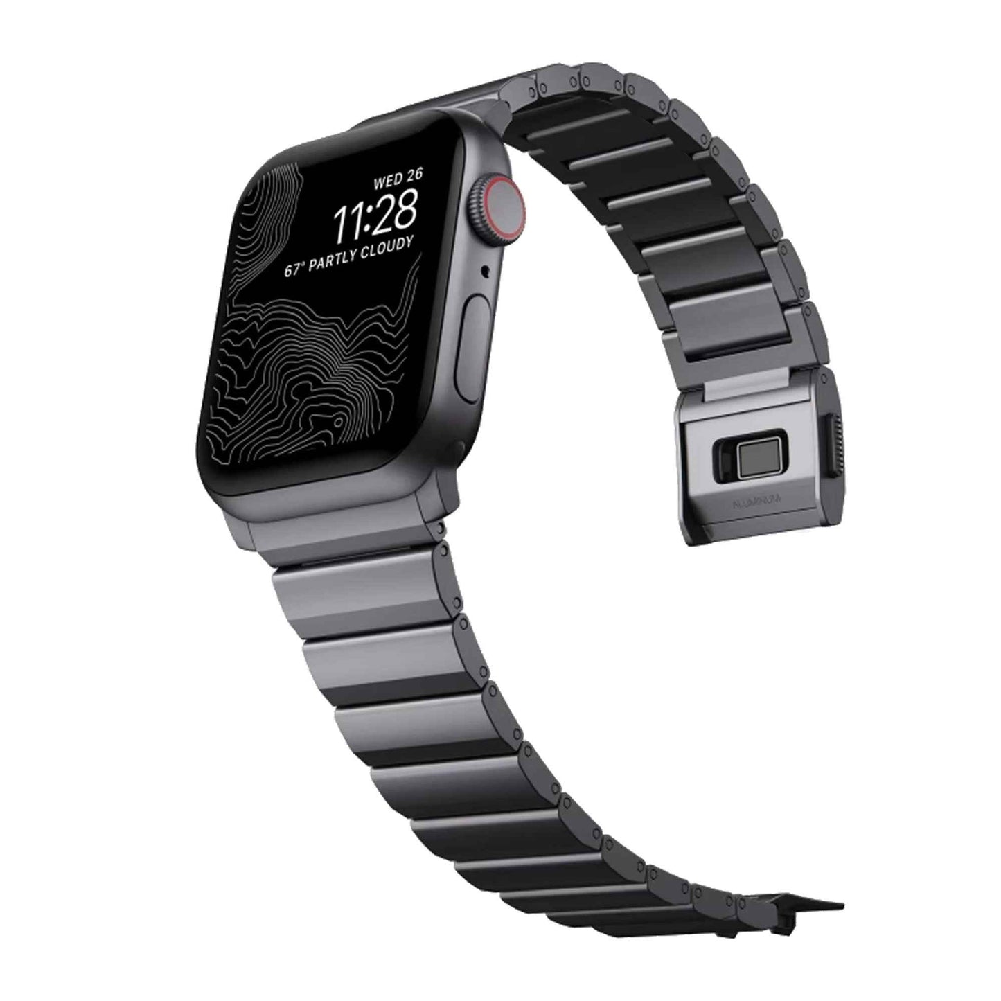 Nomad Aluminium Band for Apple Watch Ultra 49mm - 45mm - 44mm - 42mm Space Gray (Barcode: 856500013275 )