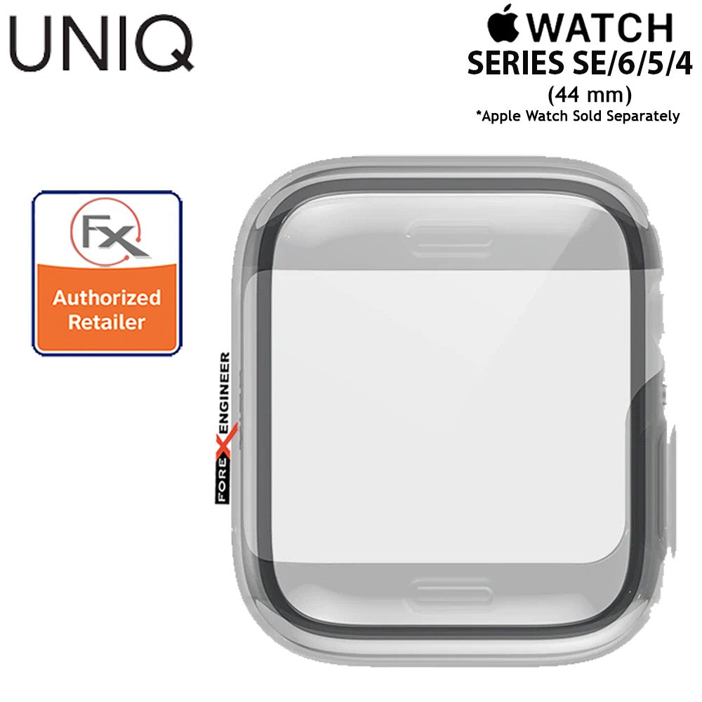 UNIQ Garde Protective Case for Apple Watch for Series SE - 6 - 5 - 4 ( 44mm) - Slim hybrid proctective case with screen protector - Tinted Grey ( Barcode : 8886463669600 )