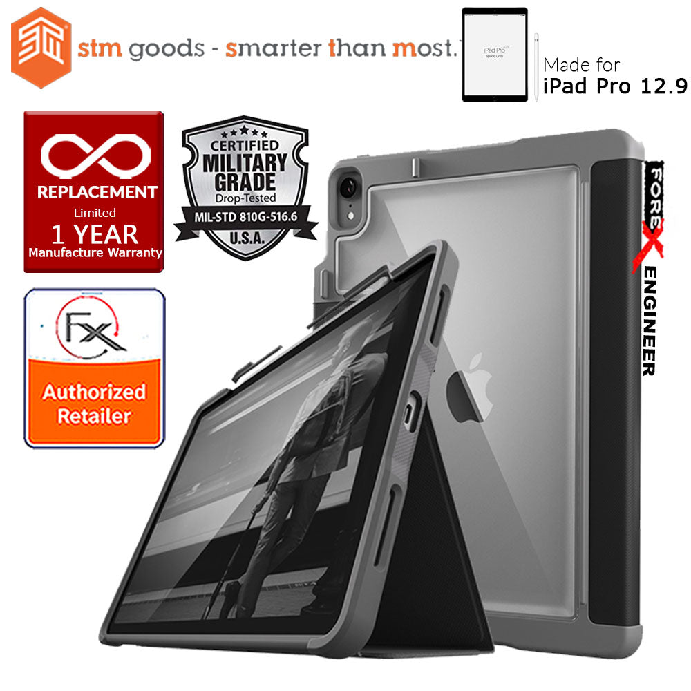 STM Dux Plus for iPad Pro 12.9 " inch 3rd Generation (2018) with Apple Pencil Storage - Black