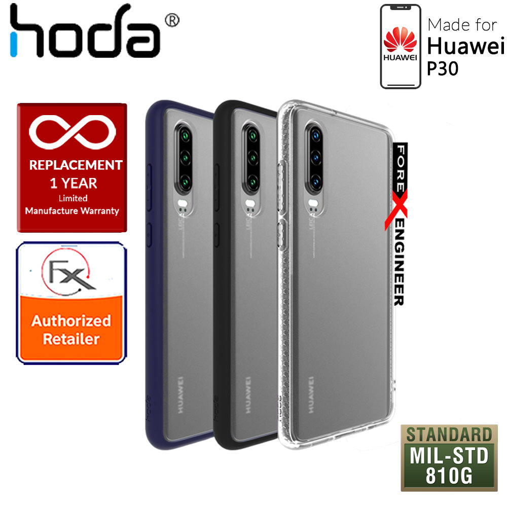 HODA ROUGH Military Case for Huawei P30 - Military Drop Protection - Black