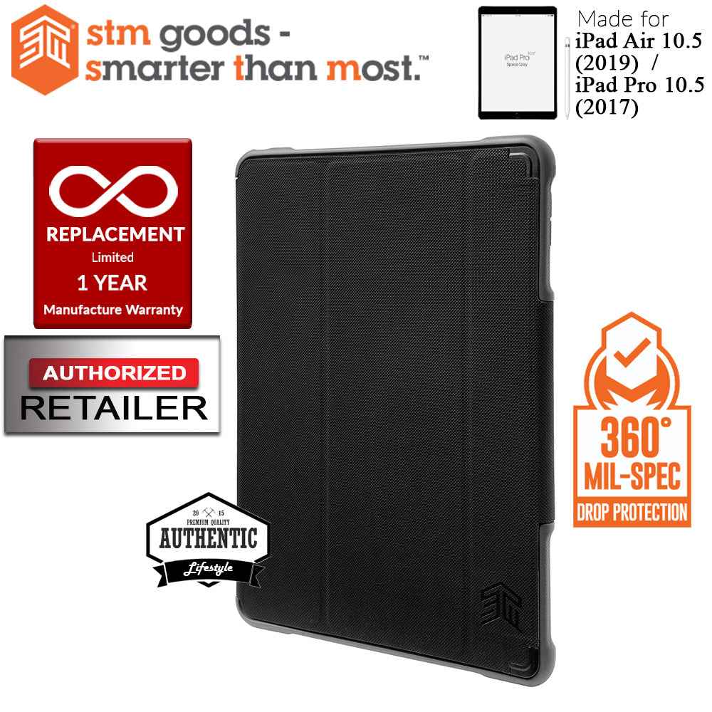STM Dux Plus Case for iPad Air iPad Air 10.5" (2019) - Pro 10.5" (2017) - Built-in Apple Pencil Storage - Black