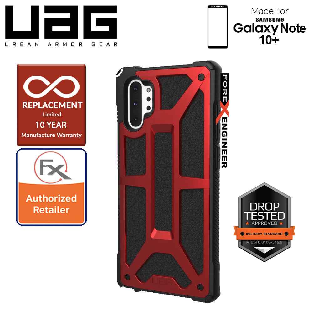 UAG Monarch for Samsung Galaxy Note 10+ - Note 10 Plus - Rugged Military Drop Tested - Crimson