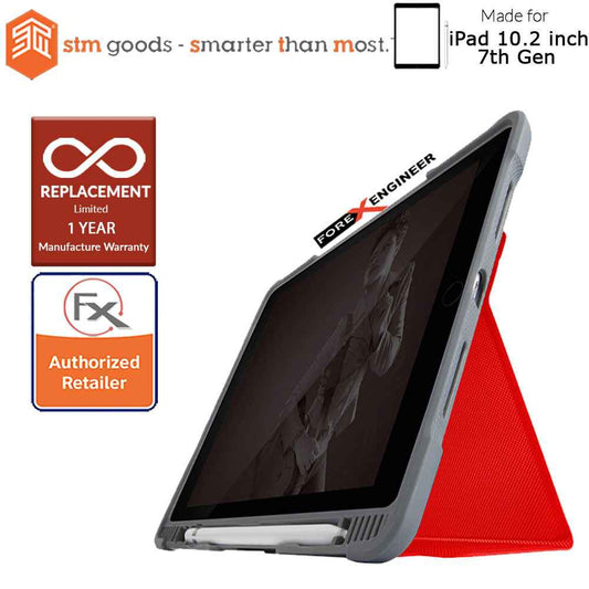 STM Dux Plus Duo for iPad 10.2 inch ( iPad 7th - 8th - 9th Gen ) ( 2019 - 2021 ) - Red (Barcode: 765951764936 )