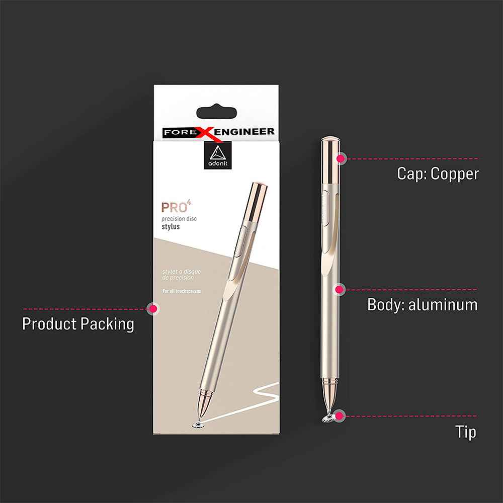 Adonit Jot Pro 4.0 ( Gold ) Compatible for All Touchscreens