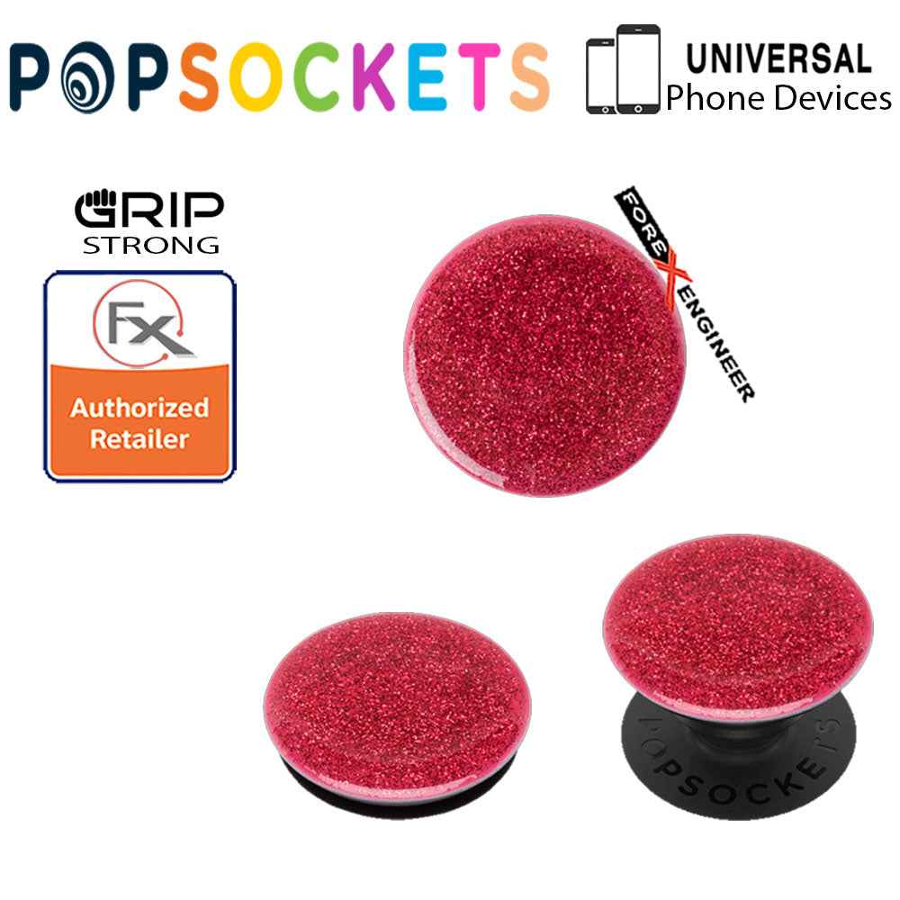 PopSockets PopGrip Swappable Premium ( Glitter Red ) ( Barcode : 842978138961 )