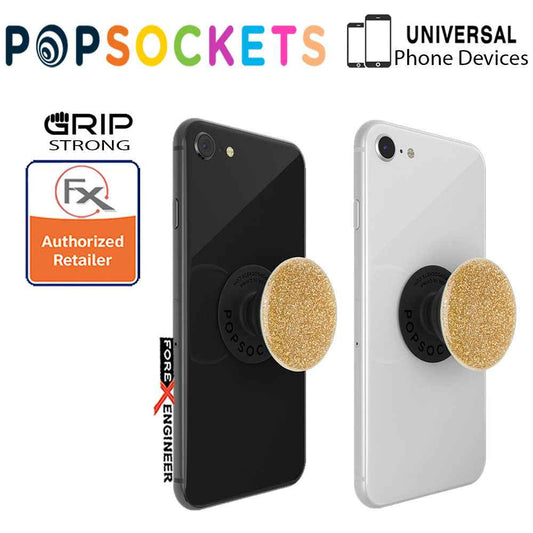 PopSockets PopGrip Swappable Premium ( Glitter Gold ) ( Barcode : 842978138954 )