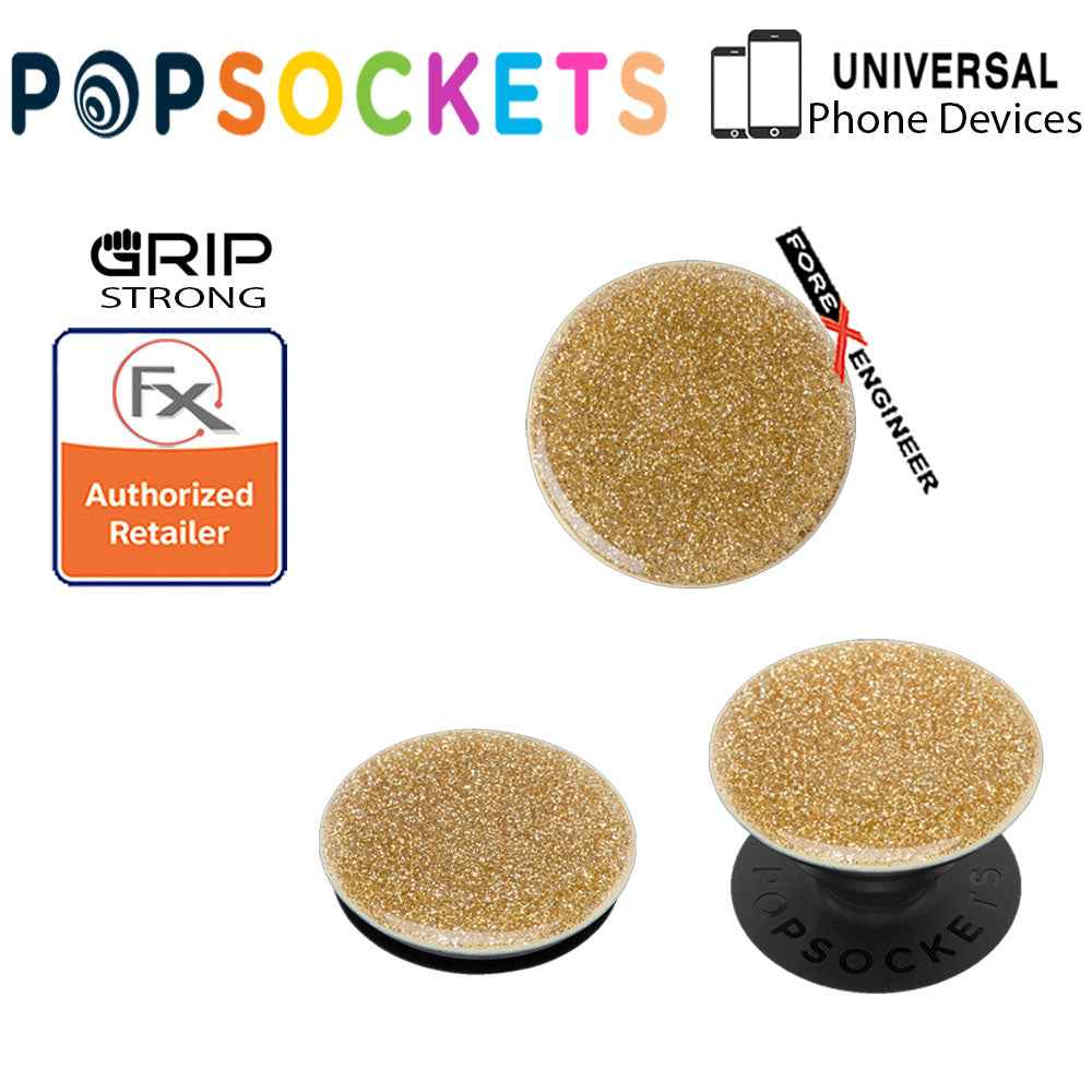 PopSockets PopGrip Swappable Premium ( Glitter Gold ) ( Barcode : 842978138954 )