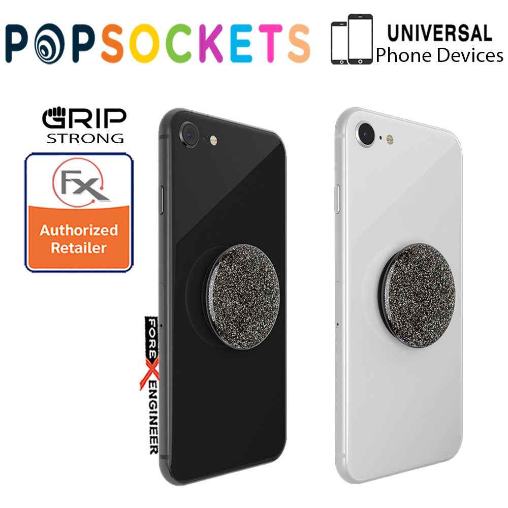 PopSockets PopGrip Swappable Premium ( Glitter Black ) ( Barcode : 842978138947 )