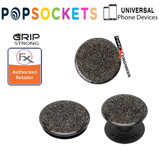 PopSockets PopGrip Swappable Premium ( Glitter Black ) ( Barcode : 842978138947 )
