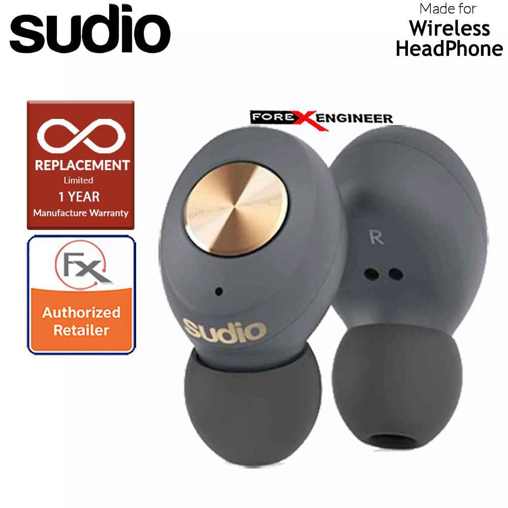 Sudio TOLV True Wireless Earbuds - Instant pairing - Anthracite-Copper Color ( Barcode : 7350071383667 )