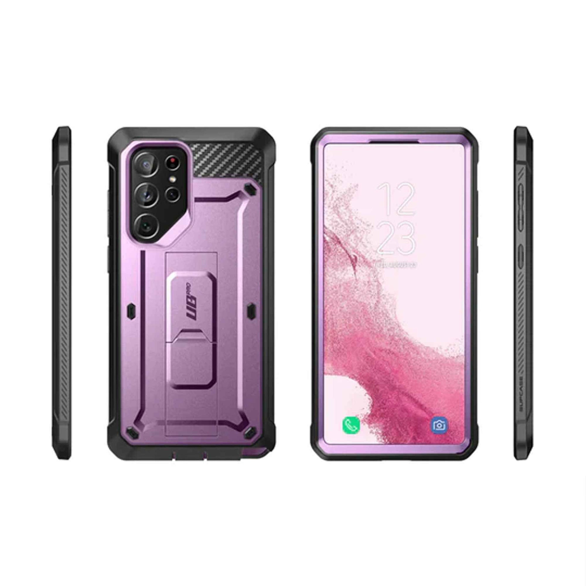 Supcase Unicorn Beetle Pro Rugged Case for Samsung Galaxy S22 Ultra - Metallic Purple