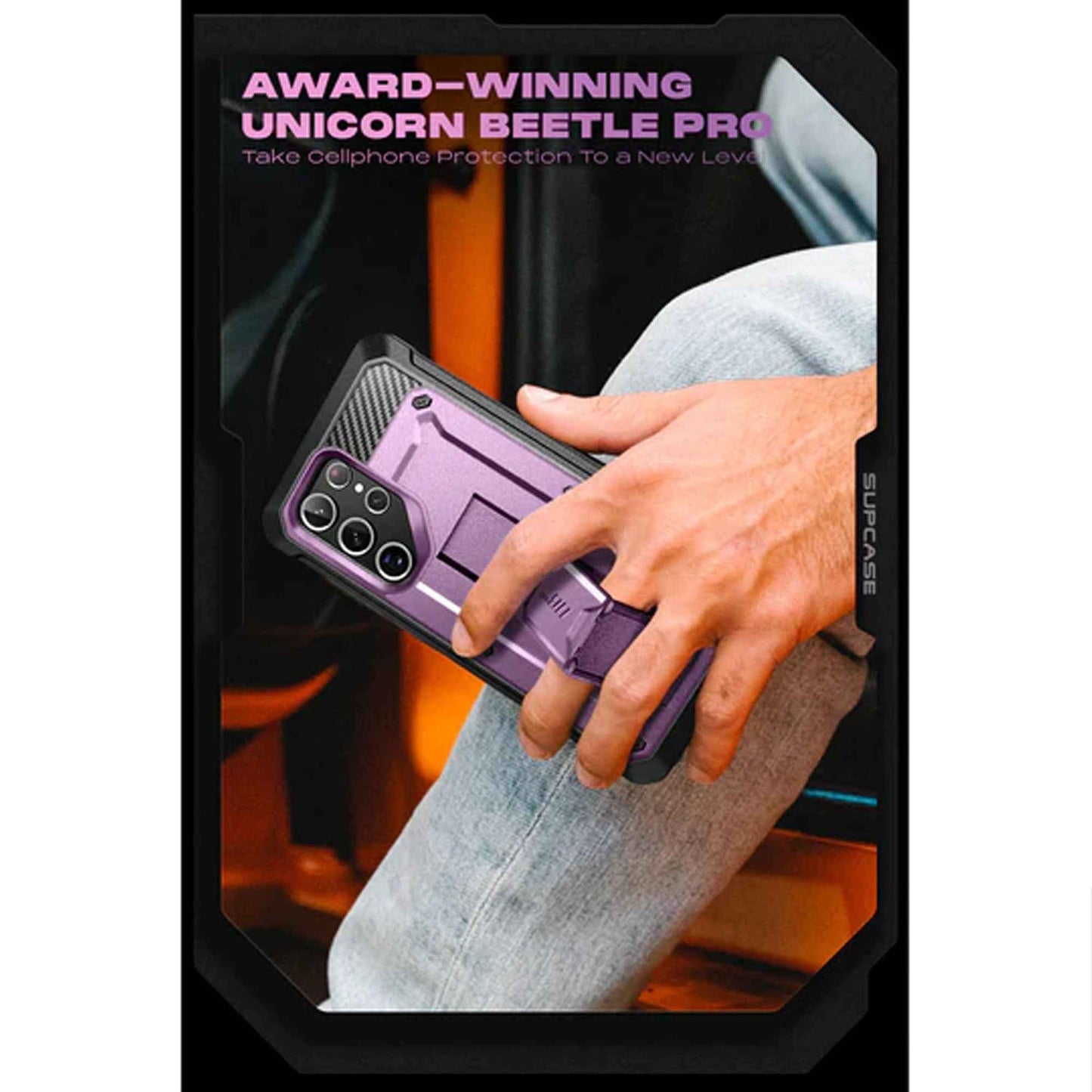 Supcase Unicorn Beetle Pro Rugged Case for Samsung Galaxy S22 Ultra - Metallic Purple