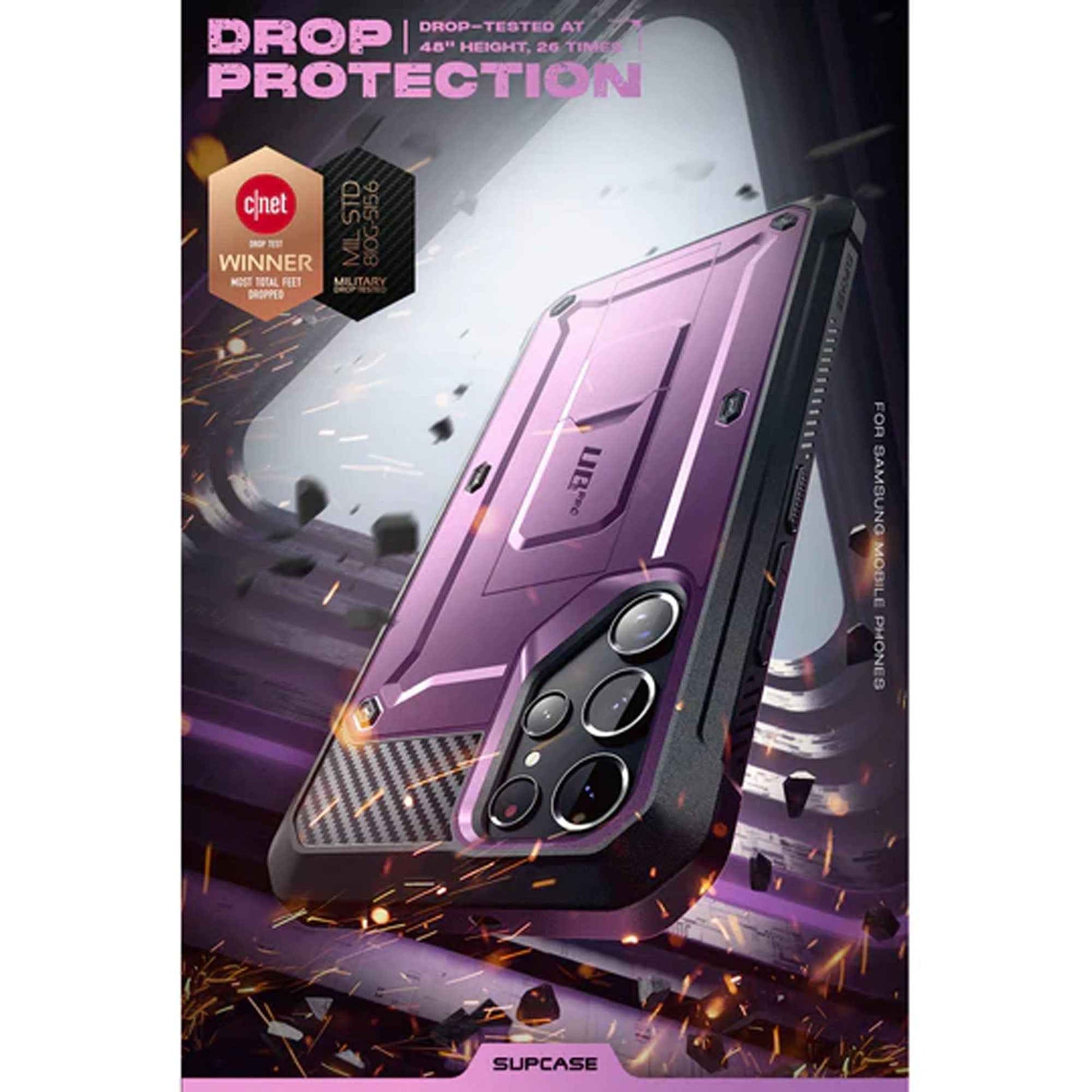 Supcase Unicorn Beetle Pro Rugged Case for Samsung Galaxy S22 Ultra - Metallic Purple