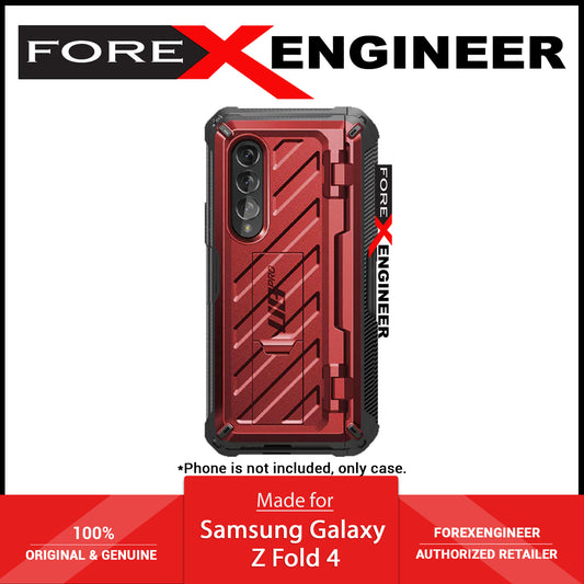 Supcase Unicorn Beetle Pro Rugged Case for Samsung Galaxy Z Fold 4 with Built-in Screen Protector - Metallic Red