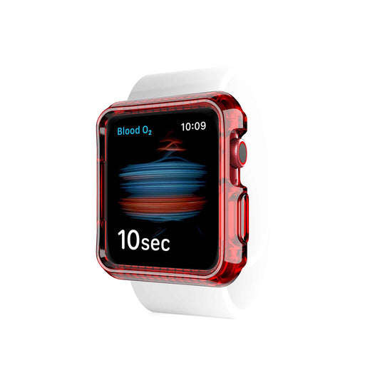 ITSKINS Spectrum Clear Case for Apple Watch ( 45mm - 44mm ) Series 8 - SE2 - 7 - 6 - SE - 5 - 4 - Red (Barcode: 4894465926908 )