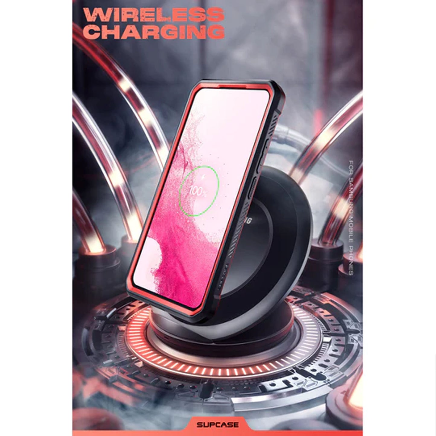 Supcase Unicorn Beetle Pro Rugged Case for Samsung Galaxy S22 Ultra - Metallic Red - Forexengineer -Malaysia- 843439116351