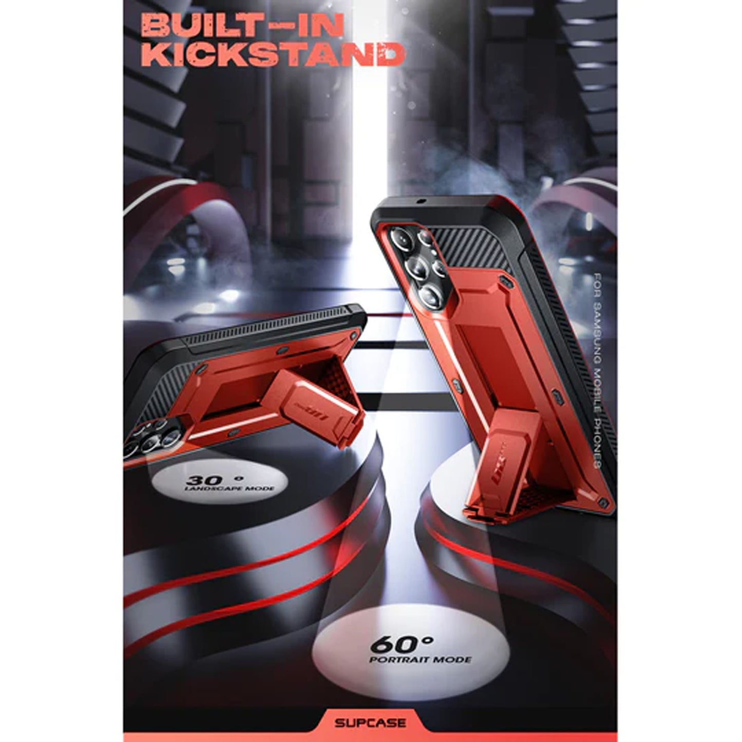 Supcase Unicorn Beetle Pro Rugged Case for Samsung Galaxy S22 Ultra - Metallic Red - Forexengineer -Malaysia- 843439116351