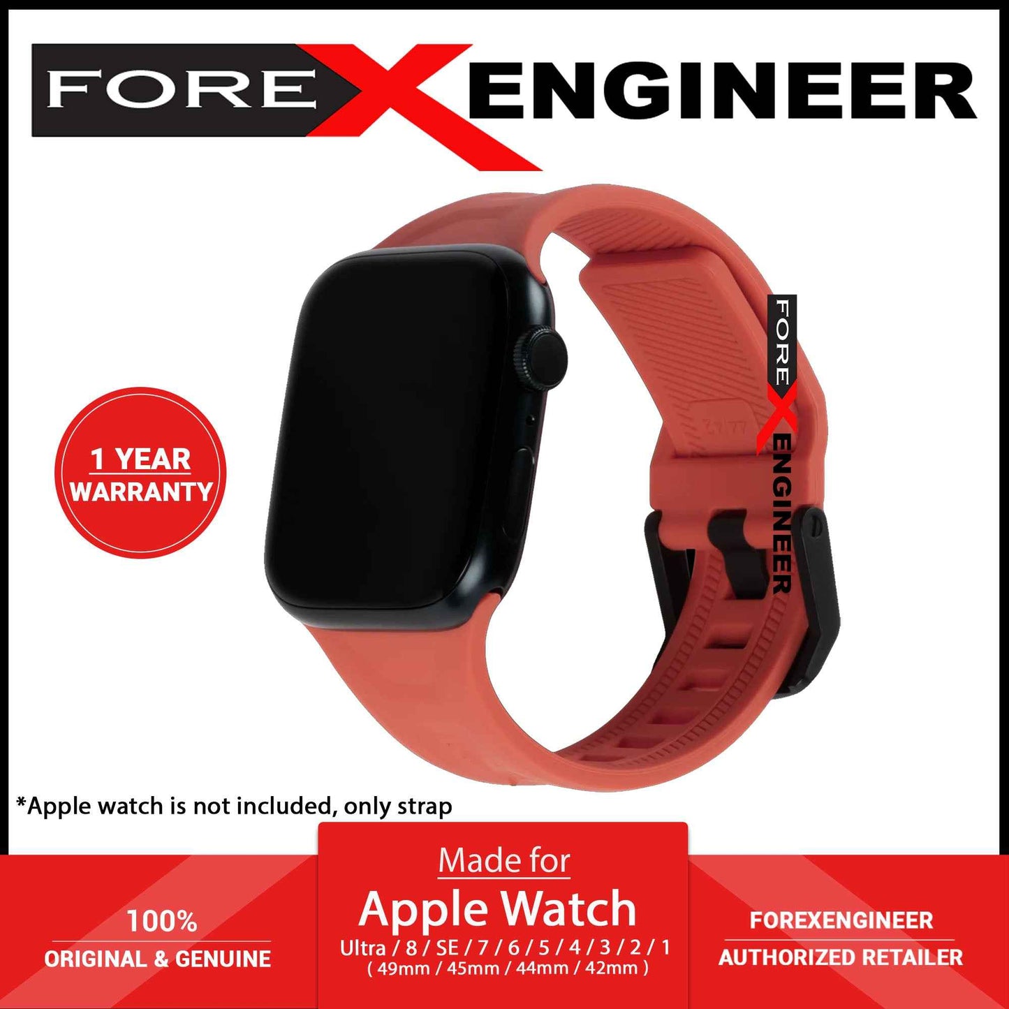 UAG Scout Strap 2022 Apple Watch Ultra 49mm - 45mm - 44mm - 42mm - Rust