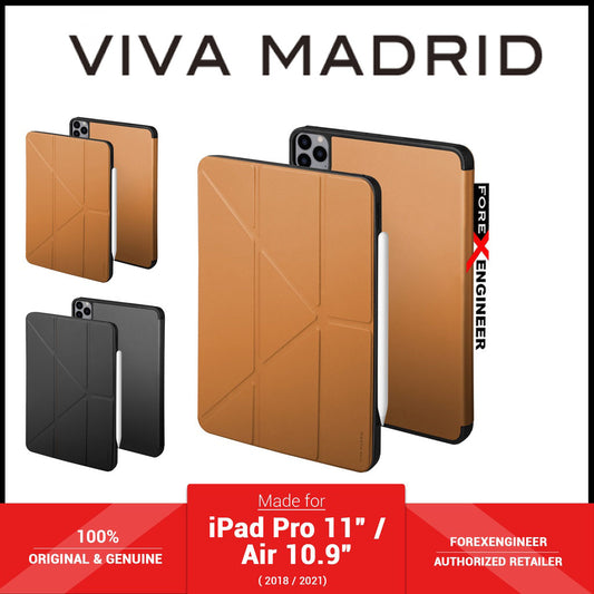 [RACKV2_CLEARANCE] VIVA MADRID Elegante for iPad Pro 11" - Air 10.9" ( 2022 - 2018 ) M1 Chip - Microfibre with Antimicrobial - Brown (Barcode: 8886461238105 )