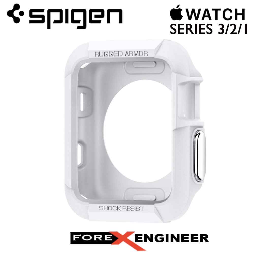 Spigen Rugged Armor for Apple Watch Series 3 - 2 - 1 (42mm) Protection Case - White - Forexengineer-malaysia