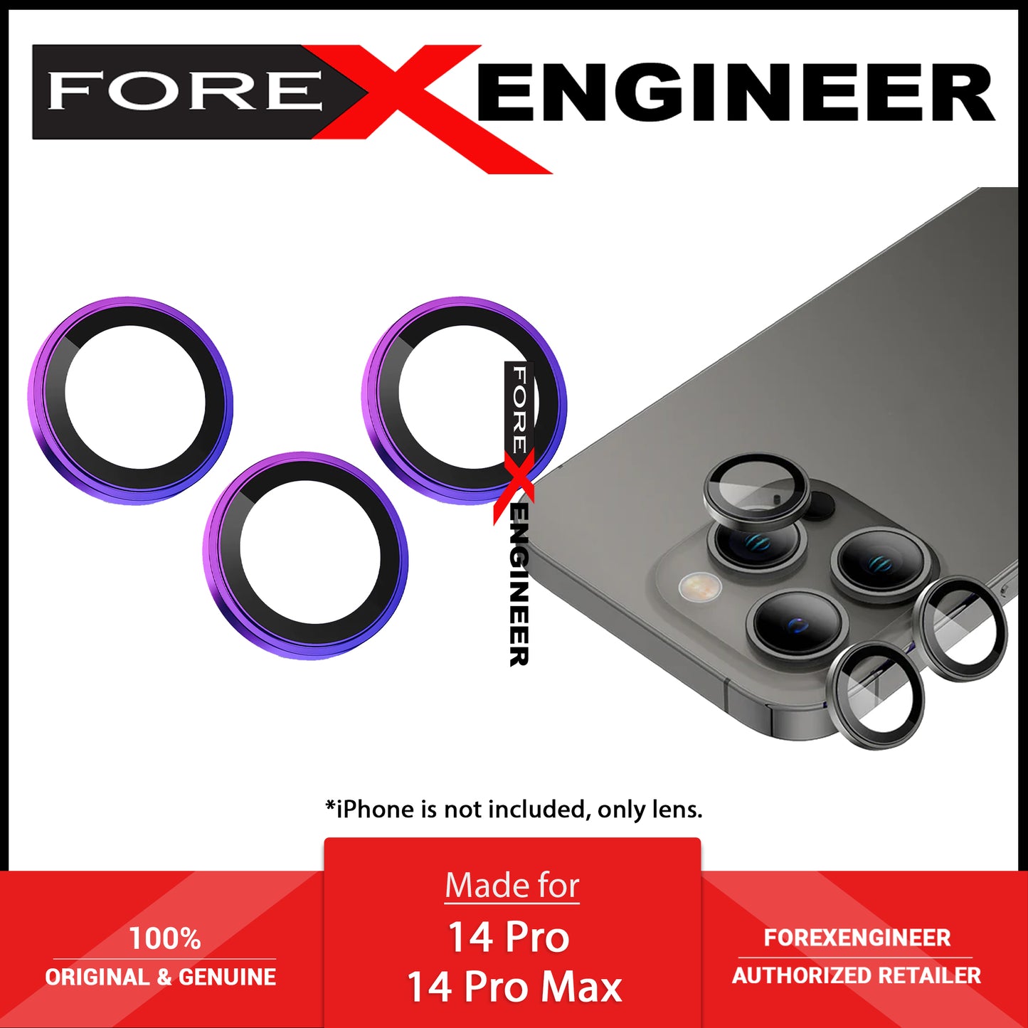 Amazingthing Lens Protector for iPhone 14 Pro - 14 Pro Max - Symphony Purple (Barcode: 4892878076111 ) - Forexengineer -Malaysia- 4892878076111