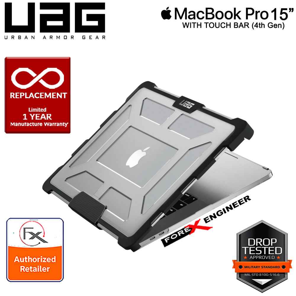 UAG Plasma for MacBook Pro 15" with Touch Bar Feather-Light Rugged & Military Drop Tested - Ice - Forexengineer-malaysia