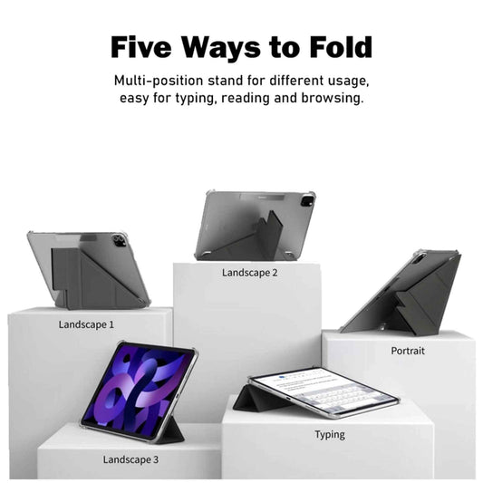 SwitchEasy Origami Nude Flexi-Folding Folio Clear Case for iPad Air 13" M4/M3/M2 (2026/2025/2024) / iPad Pro 12.9" (2022-2018)