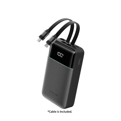 CUKTECH CP24 Dual Power Bank 20,000mAh 40W Built-in Type-C and Lightning Braided Cable CCC Certified