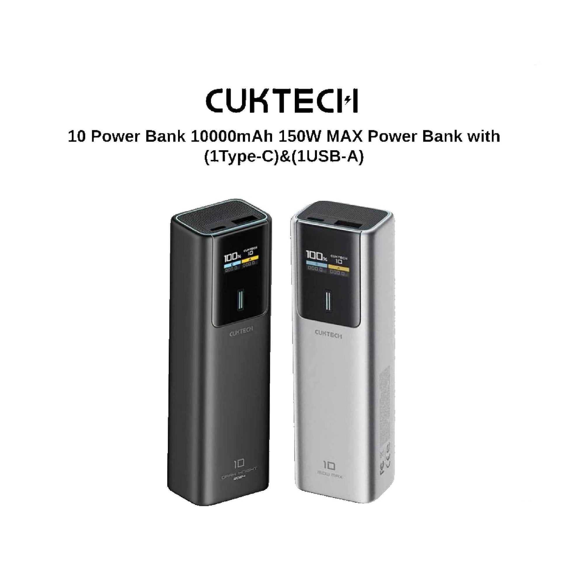 CUKTECH 10 Power Bank 10000mAh 150W - CCC Certified Ultra-Fast Charging for Laptops and Phones