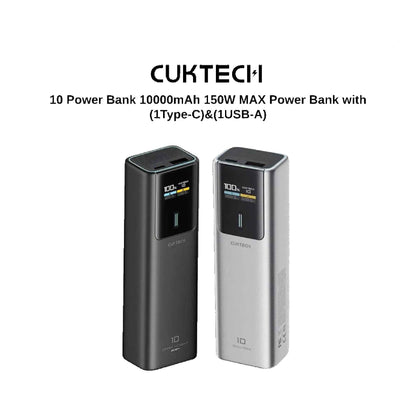 CUKTECH 10 Power Bank 10000mAh 150W - CCC Certified Ultra-Fast Charging for Laptops and Phones