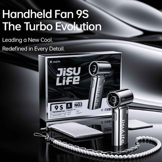Jisulife Life9s 5000mAh CHROME Series 22H Long Battery 10 m/s Strong Airflow Slim Fan