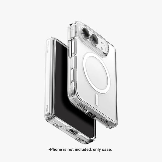 UNIQ LifePro Xtreme Clear MagClic Magnetic Case for iPhone Duo with Hinge Protection and Camera Control Button