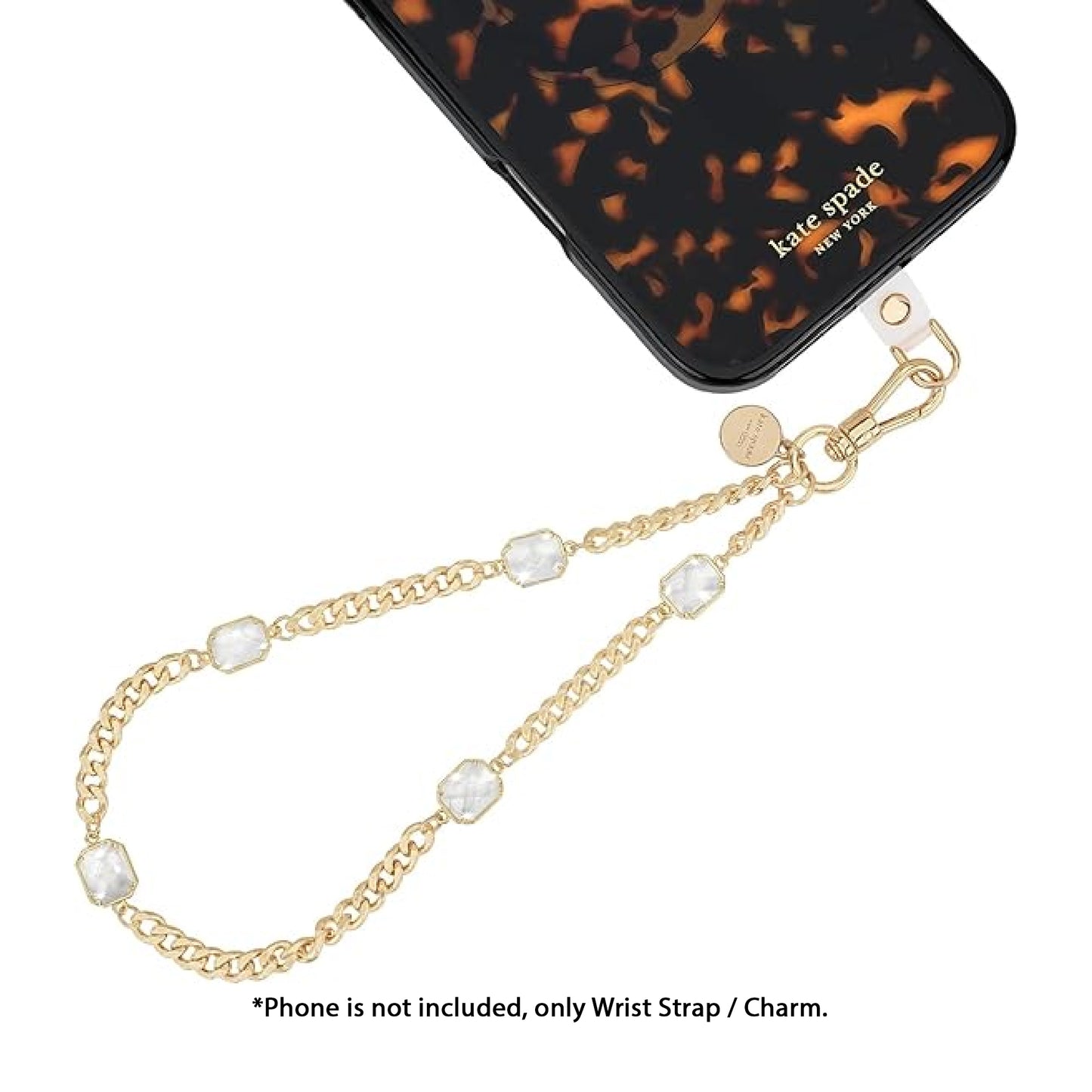 Kate Spade Phone Charm with Anchor Card Universal Wrist Strap - Set in Stone