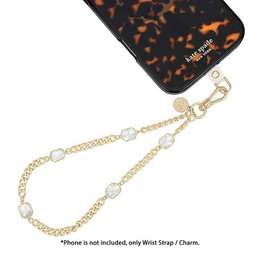 Kate Spade Phone Charm with Anchor Card Universal Wrist Strap - Set in Stone