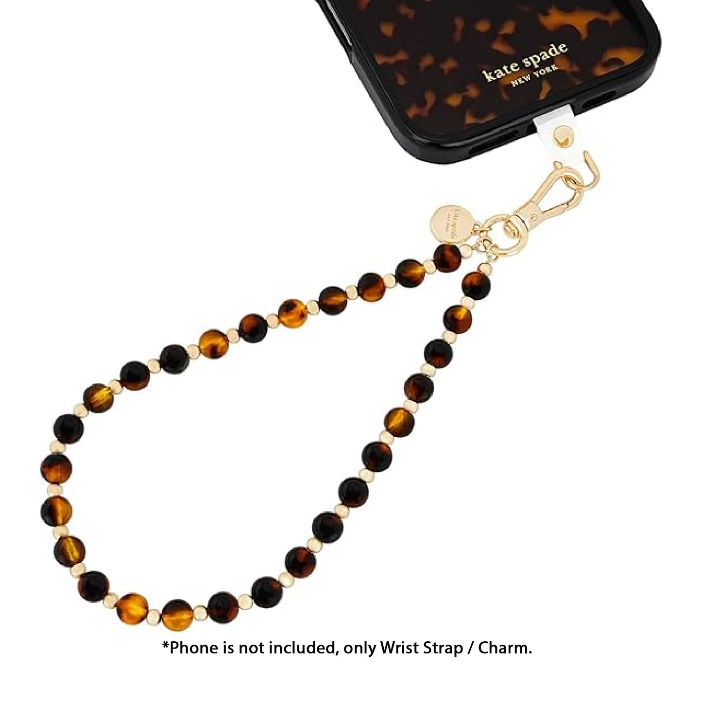 Kate Spade Phone Charm with Anchor Card Universal Wrist Strap - Tortoise
