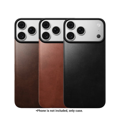 Nomad Magnetic Leather Back Horween Leather Case for iPhone 18 Pro Max / 18 Pro / 17 Pro Max / 17 Pro