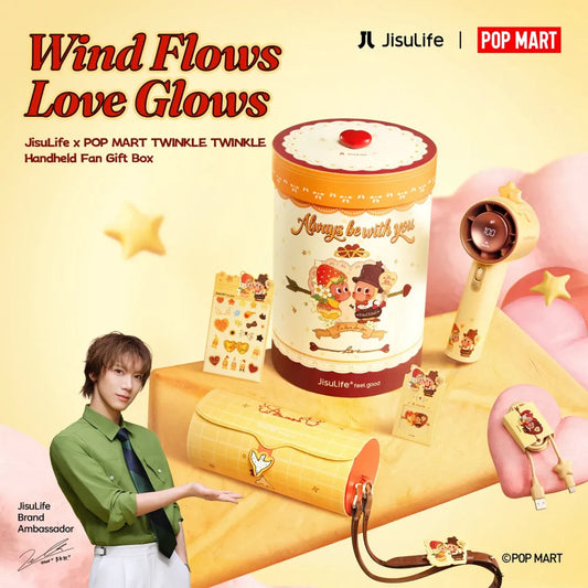 Jisulife x POP MART TWINKLE TWINKLE Handheld Fan Pro1 S Gift Box 5000mAh 9m/s High-Speed Airflow