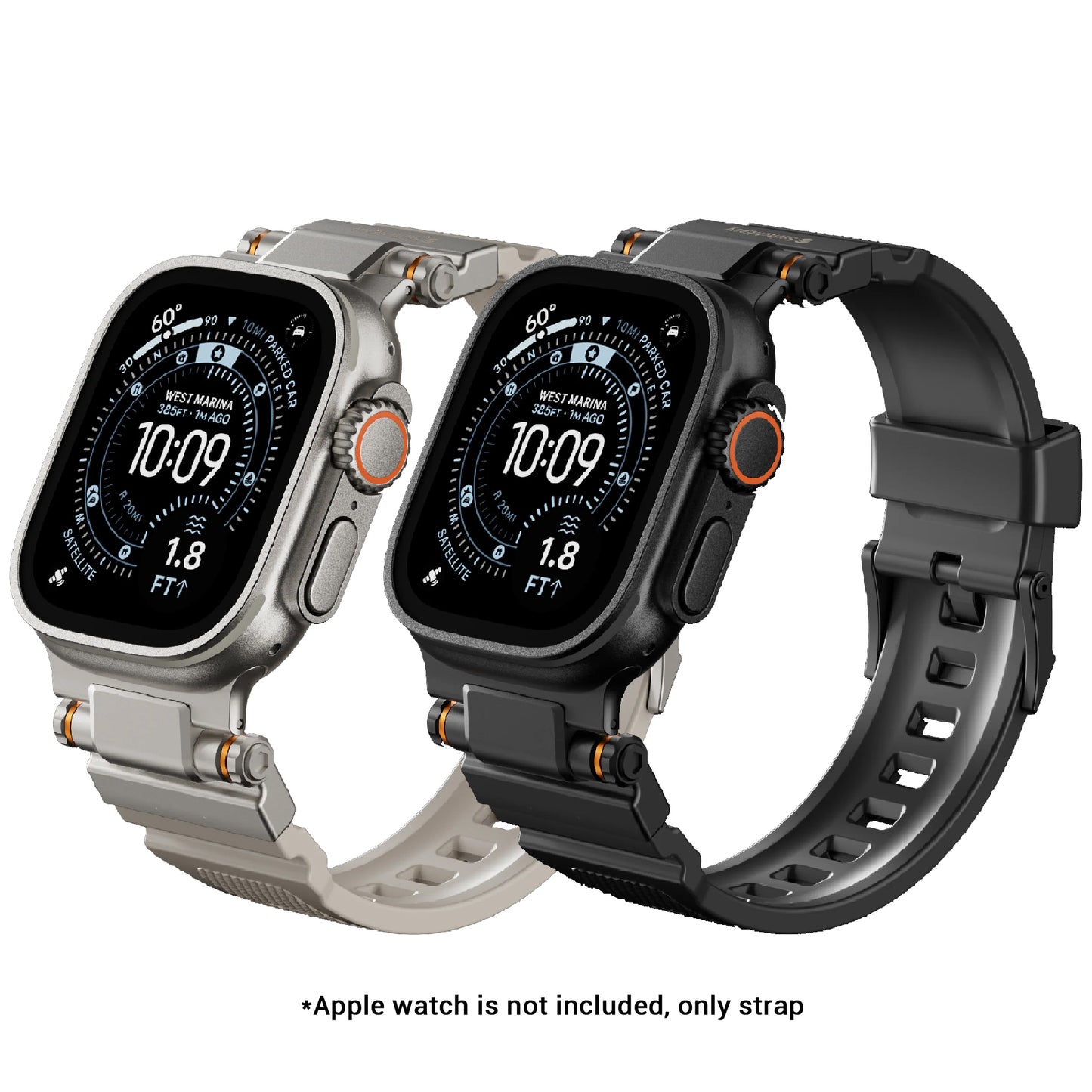 SWITCHEASY Rugged Silicone Watch Band for Apple Watch 49mm / 46mm / 45mm / 44mm