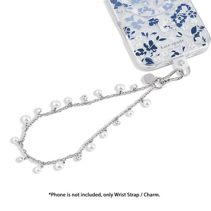 Kate Spade Phone Charm with Anchor Card Universal Wrist Strap - Dazzling Pearl