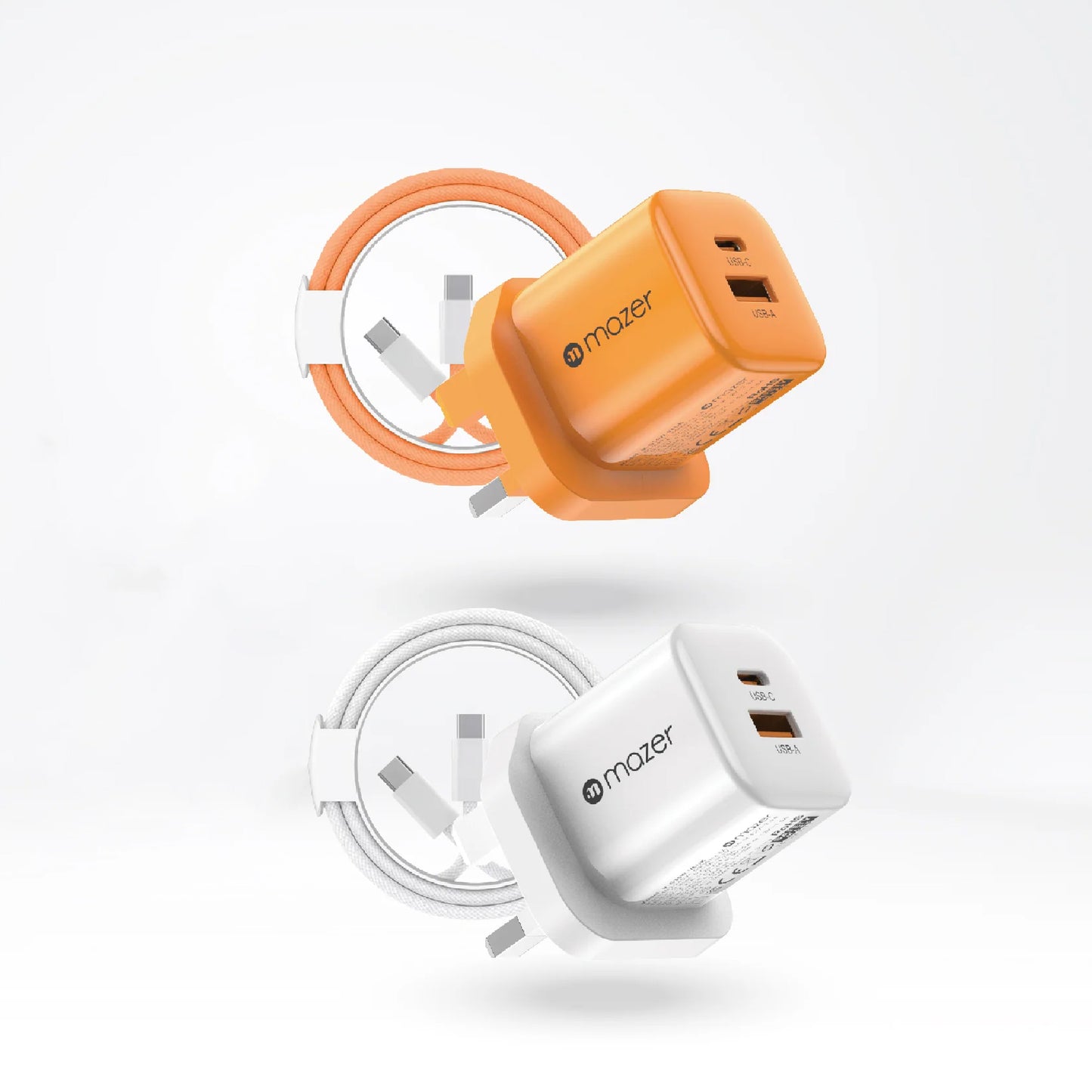 Mazer Prestige Combo 35W GaN Wall Adapter ( 2 Ports ) with PD60W USB-C Cable