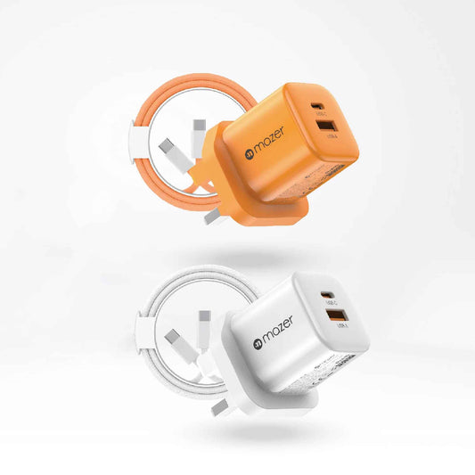 Mazer Prestige Combo 35W GaN Wall Adapter ( 2 Ports ) with PD60W USB-C Cable
