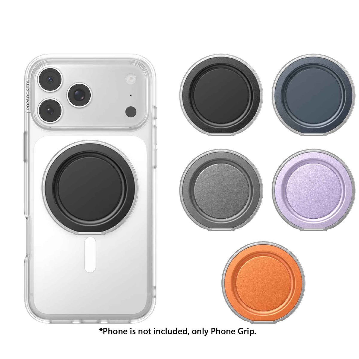 PopSockets Low-Pro Grip & Stand MagSafe Compatible Ultra-Thin 2.6 mm Design
