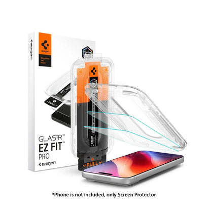[2 PACK] Spigen Glas.tR EZ Fit Pro HD Tempered Glass Screen Protector for iPhone 18 / 17 / 16 Series - Clear