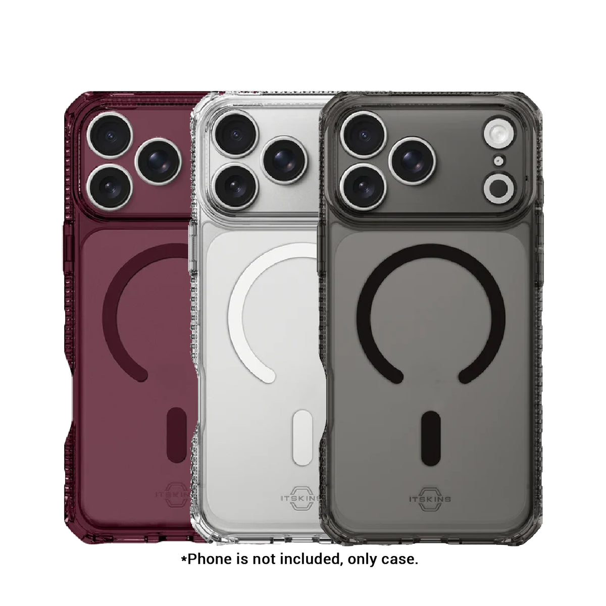 ITSKINS HYBRID R VAPOR Magnetic Case for iPhone 18 Pro Max / 18 Pro / 17 Pro Max / 17 Pro -  Fingerprint-Resistant Frosted Back