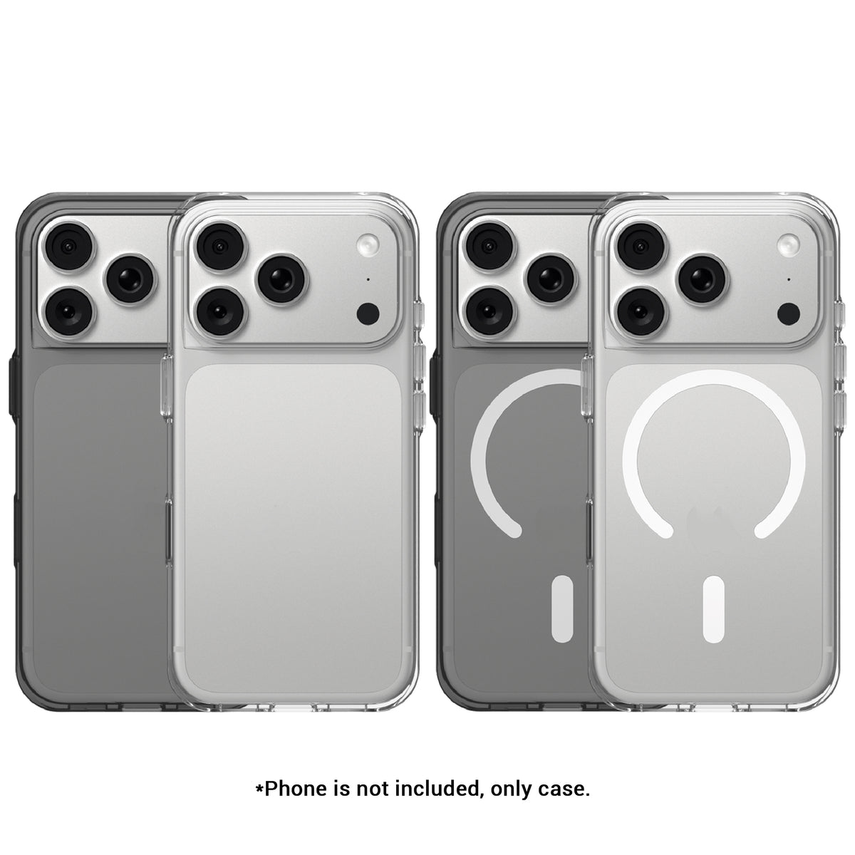 Rhinoshield Clear Anti-yellowing Transparent Protective Case for iPhone 18 Pro Max / 18 Pro / 17 Pro Max / 17 Pro with Camera Control Buttons